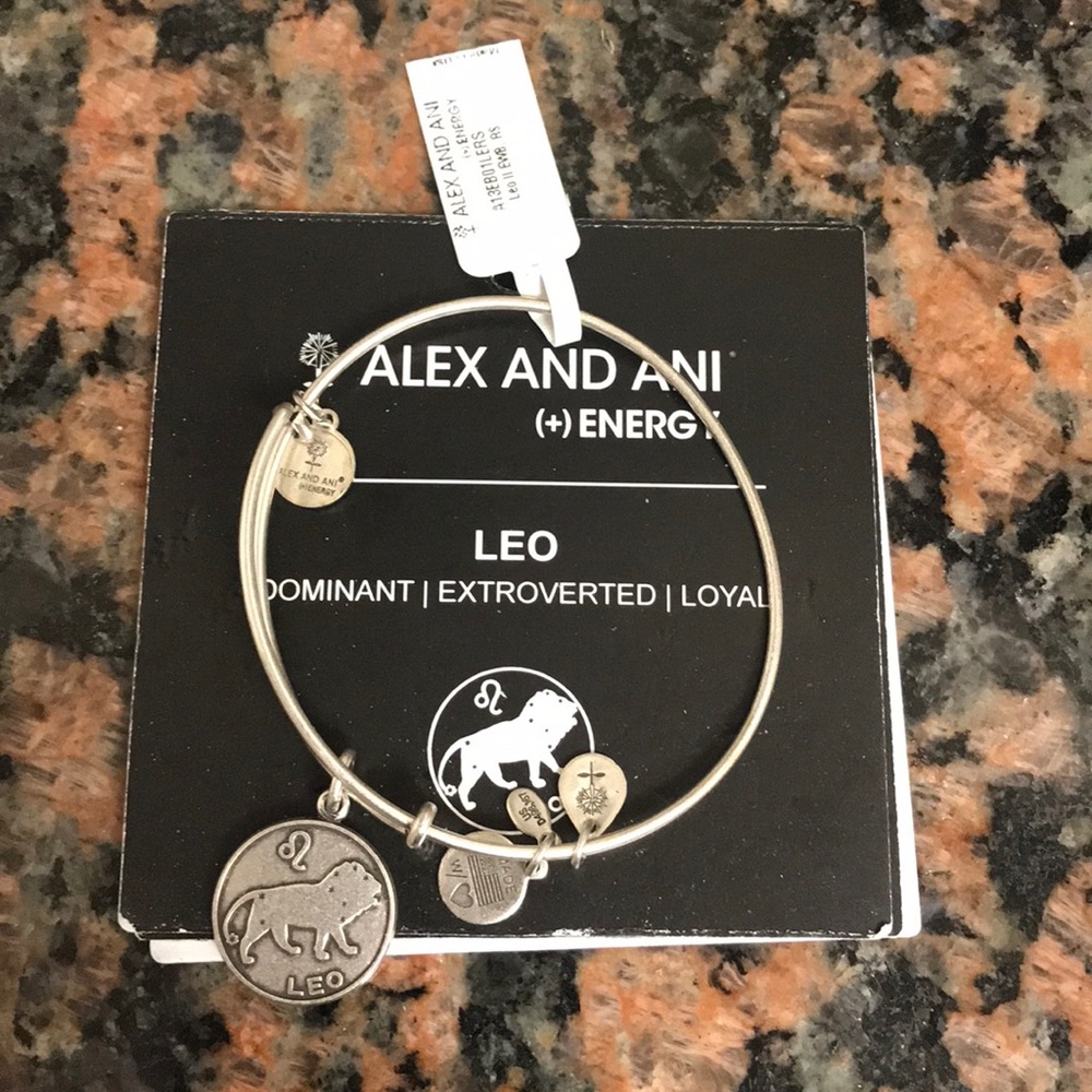 Alex and Ani Leo silver bracelet